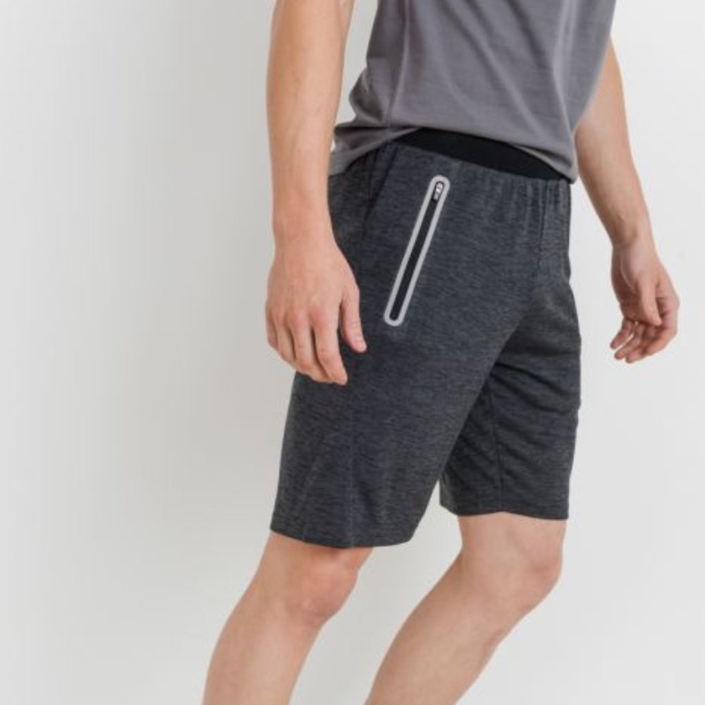 Athleisure Shorts with Zipper Pocket